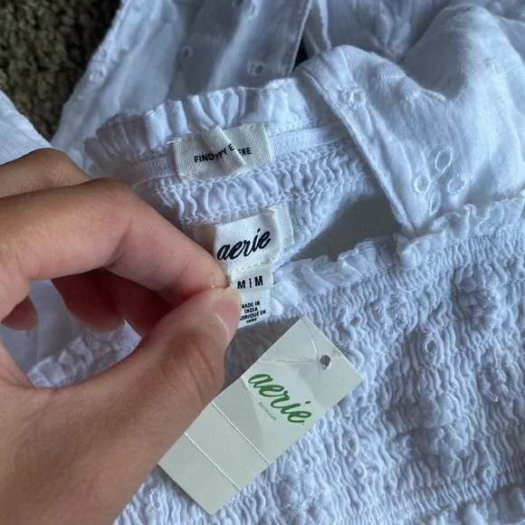 Aerie white halter eyelet dress - Picture 6 of 6